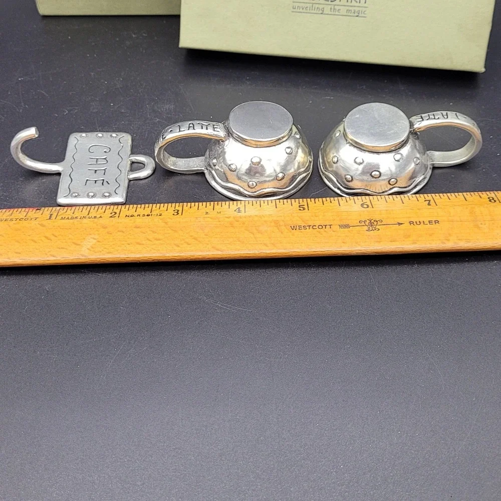 Pewter Decor Java, Cafe Latte Set + Cafe Wall Hook by Basic Spirit‎
